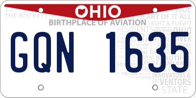 OH license plate GQN1635