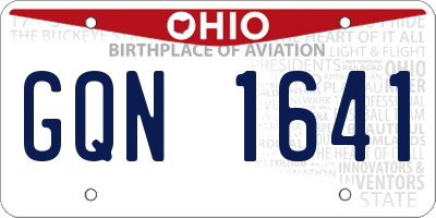 OH license plate GQN1641