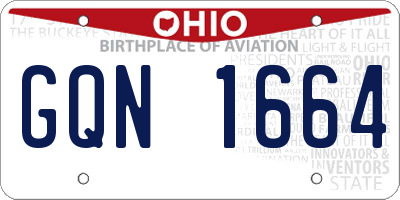 OH license plate GQN1664