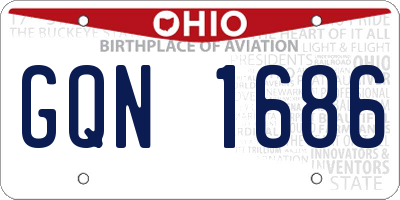 OH license plate GQN1686