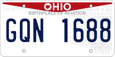 OH license plate GQN1688
