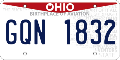 OH license plate GQN1832