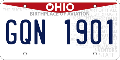 OH license plate GQN1901