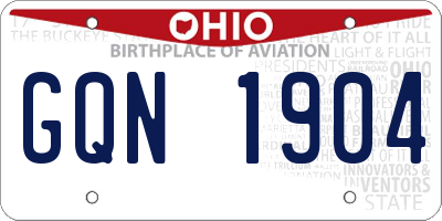 OH license plate GQN1904