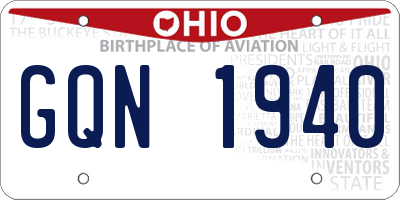OH license plate GQN1940