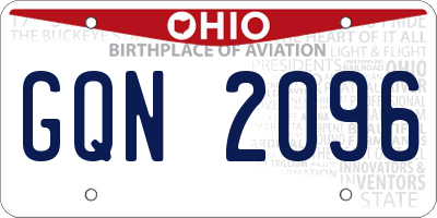 OH license plate GQN2096