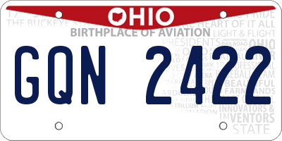 OH license plate GQN2422