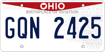 OH license plate GQN2425