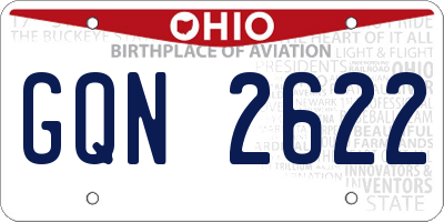 OH license plate GQN2622