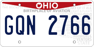 OH license plate GQN2766