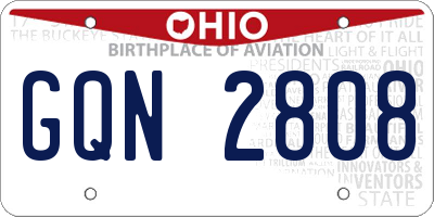 OH license plate GQN2808