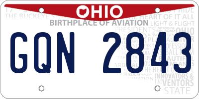 OH license plate GQN2843