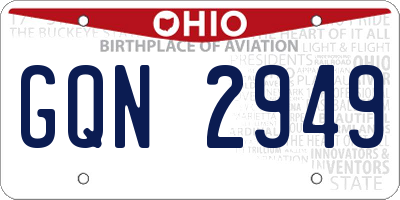 OH license plate GQN2949
