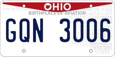 OH license plate GQN3006