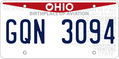 OH license plate GQN3094