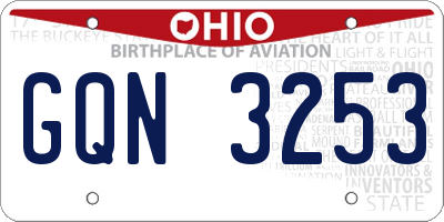 OH license plate GQN3253