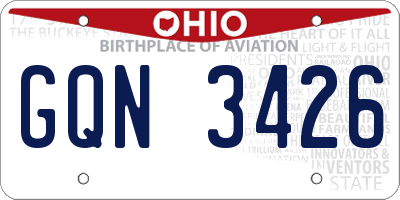 OH license plate GQN3426