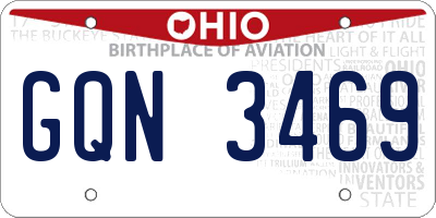 OH license plate GQN3469