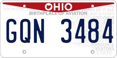 OH license plate GQN3484
