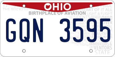 OH license plate GQN3595