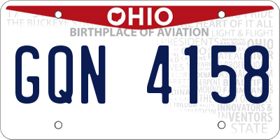 OH license plate GQN4158
