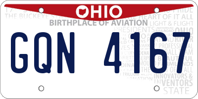 OH license plate GQN4167