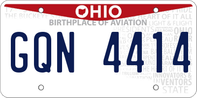 OH license plate GQN4414
