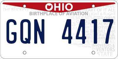OH license plate GQN4417