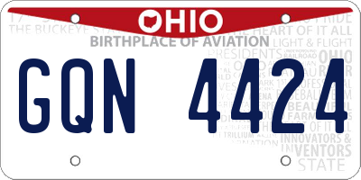 OH license plate GQN4424