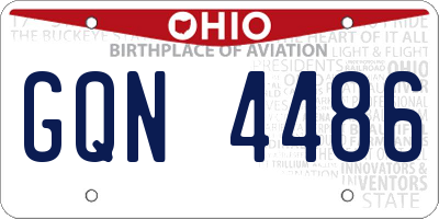 OH license plate GQN4486