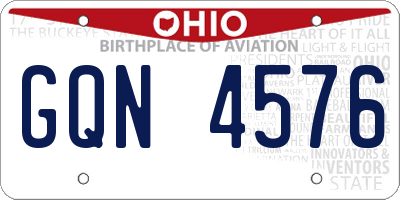 OH license plate GQN4576