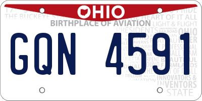 OH license plate GQN4591