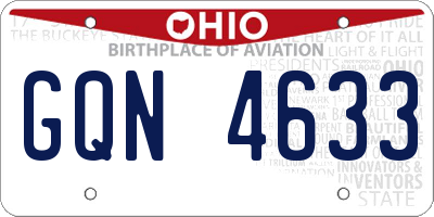 OH license plate GQN4633