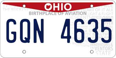 OH license plate GQN4635
