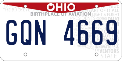 OH license plate GQN4669