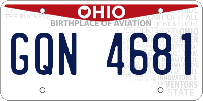 OH license plate GQN4681