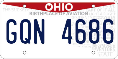 OH license plate GQN4686