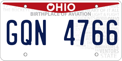 OH license plate GQN4766