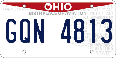 OH license plate GQN4813