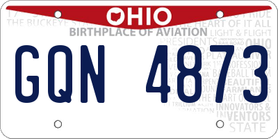 OH license plate GQN4873