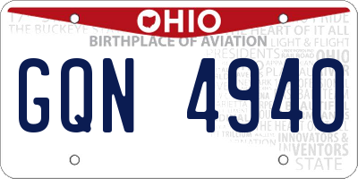 OH license plate GQN4940