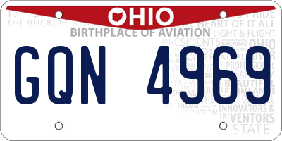 OH license plate GQN4969