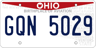 OH license plate GQN5029
