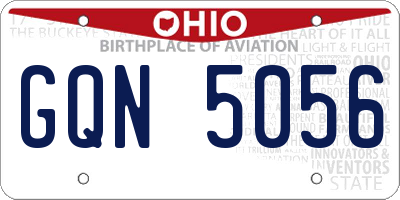 OH license plate GQN5056