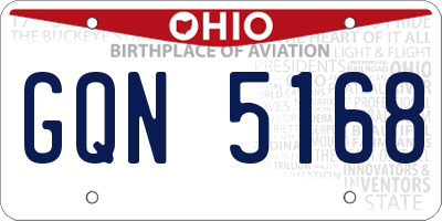 OH license plate GQN5168