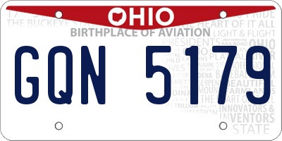 OH license plate GQN5179