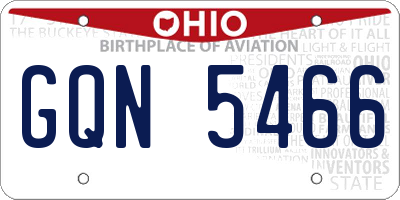 OH license plate GQN5466