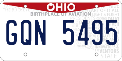 OH license plate GQN5495