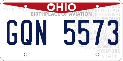 OH license plate GQN5573