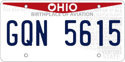 OH license plate GQN5615